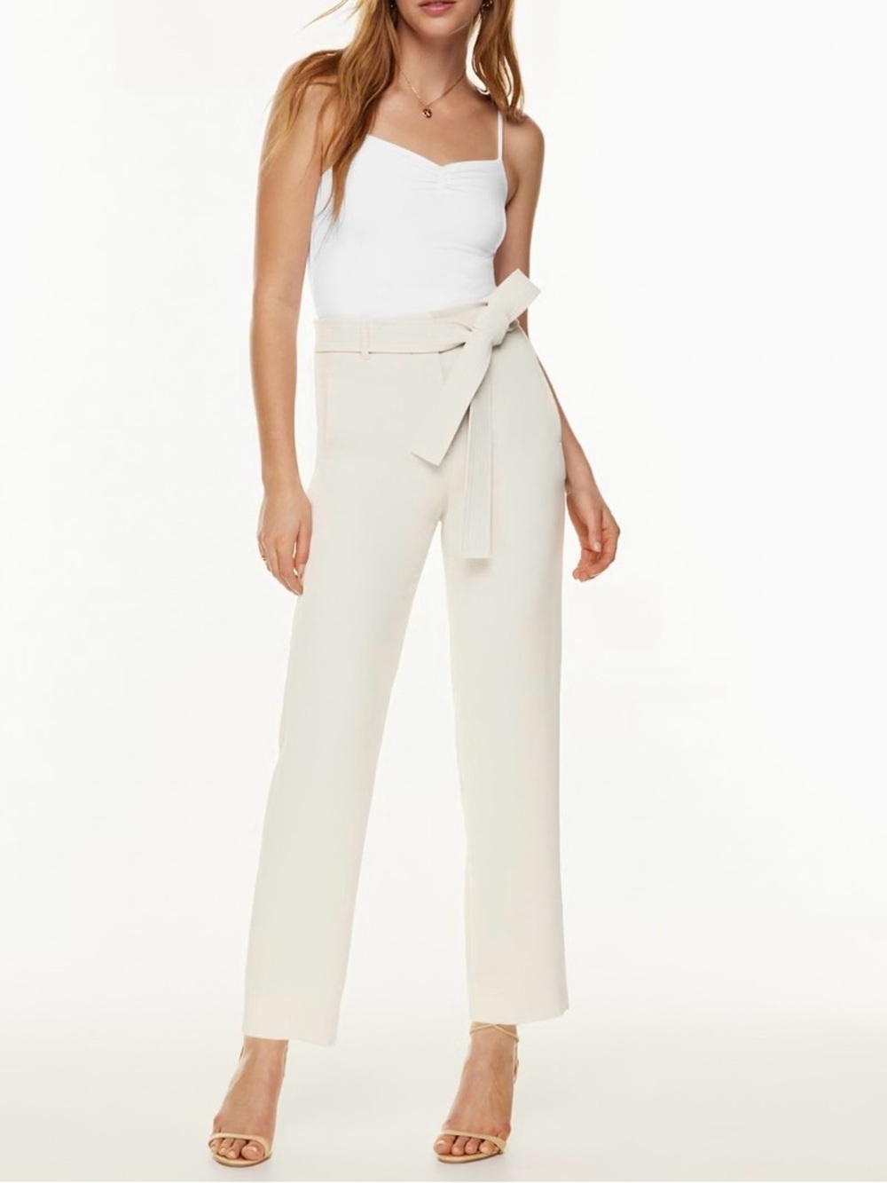 Wilfred high rise cropped pants tie front, business wear, pockets 10 nwt